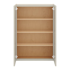 J&K Pebble B6 Wall Glass Cabinet - 30" W x 42" H (No Glass Insert)