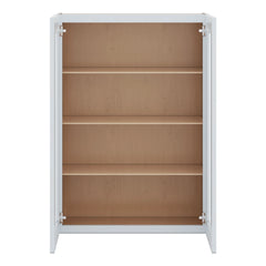 J&K White Shaker S8 Wall Glass Cabinet - 30" W x 42" H (No Glass Insert)
