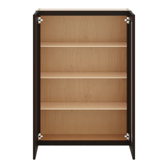 J&K Espresso K8 Wall Glass Cabinet - 30" W x 42" H (No Glass Insert)