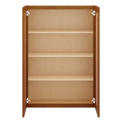 J&K Mocha Glazed K10 Wall Glass Cabinet - 30" W x 42" H (No Glass Insert)