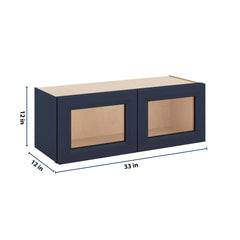 J&K Naval B7 Wall Glass Cabinet - 33" W x 12" H (No Glass Insert)