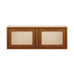 J&K Mocha Glazed K10 Wall Glass Cabinet - 33" W x 12" H (No Glass Insert)