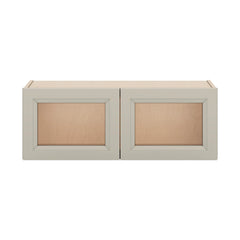 J&K Pebble B6 Wall Glass Cabinet - 33" W x 12" H (No Glass Insert)