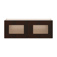 J&K Java Coffee S1 Wall Glass Cabinet - 33" W x 12" H (No Glass Insert)