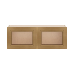 J&K Butterscotch B8 Wall Glass Cabinet - 33" W x 12" H (No Glass Insert)