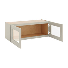 J&K Pebble B6 Wall Glass Cabinet - 33" W x 12" H (No Glass Insert)