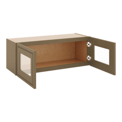 J&K Hazel H8 Wall Glass Cabinet - 33" W x 12" H (No Glass Insert)