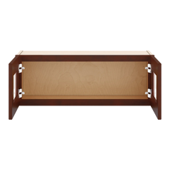 J&K Mahogany J5 Wall Glass Cabinet - 33" W x 12" H (No Glass Insert)