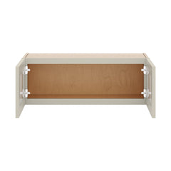J&K Pebble B6 Wall Glass Cabinet - 33" W x 12" H (No Glass Insert)