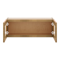 J&K Butterscotch B8 Wall Glass Cabinet - 33" W x 12" H (No Glass Insert)