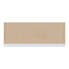 J&K White Shaker S8 Wall Glass Cabinet - 33" W x 12" H (No Glass Insert)