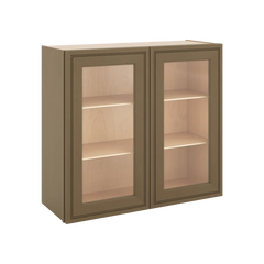 J&K Hazel H8 Wall Glass Cabinet - 33" W x 30" H (No Glass Insert)
