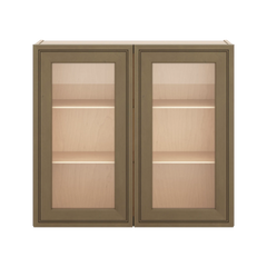 J&K Hazel H8 Wall Glass Cabinet - 33" W x 30" H (No Glass Insert)