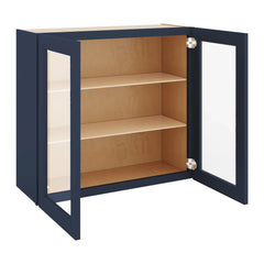 J&K Naval B7 Wall Glass Cabinet - 33" W x 30" H (No Glass Insert)