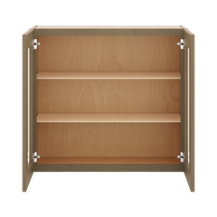 J&K Hazel H8 Wall Glass Cabinet - 33" W x 30" H (No Glass Insert)