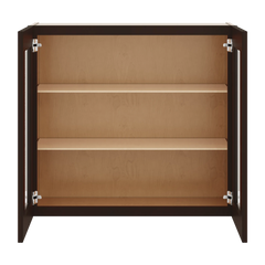 J&K Java Coffee S1 Wall Glass Cabinet - 33" W x 30" H (No Glass Insert)