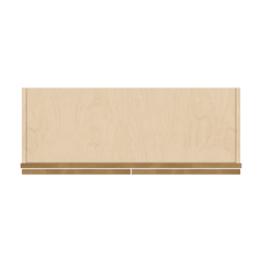 J&K Butterscotch B8 Wall Glass Cabinet - 33" W x 30" H (No Glass Insert)
