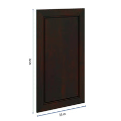 J&K Espresso K8 Dummy Insert Door Panel 16 1/2" W x 30" H