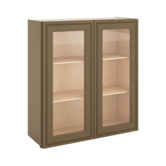 J&K Hazel H8 Wall Glass Cabinet - 33" W x 36" H (No Glass Insert)