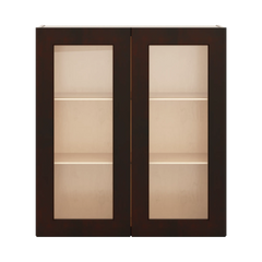 J&K Java Coffee S1 Wall Glass Cabinet - 33" W x 36" H (No Glass Insert)