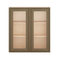 J&K Hazel H8 Wall Glass Cabinet - 33" W x 36" H (No Glass Insert)