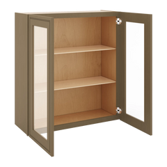 J&K Hazel H8 Wall Glass Cabinet - 33" W x 36" H (No Glass Insert)