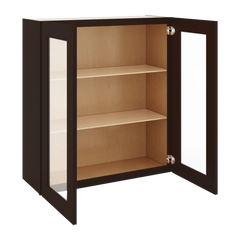 J&K Java Coffee S1 Wall Glass Cabinet - 33" W x 36" H (No Glass Insert)
