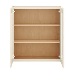 J&K Pearl Glazed H9 Wall Glass Cabinet - 33" W x 36" H (No Glass Insert)