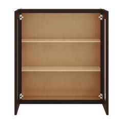 J&K Java Coffee S1 Wall Glass Cabinet - 33" W x 36" H (No Glass Insert)