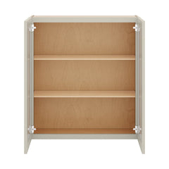 J&K Pebble B6 Wall Glass Cabinet - 33" W x 36" H (No Glass Insert)