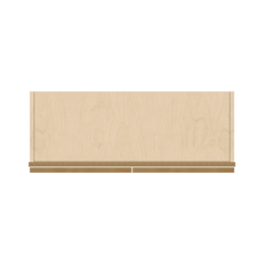 J&K Butterscotch B8 Wall Glass Cabinet - 33" W x 36" H (No Glass Insert)