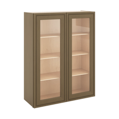 J&K Hazel H8 Wall Glass Cabinet - 33" W x 42" H (No Glass Insert)