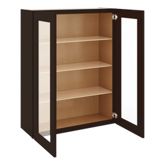 J&K Java Coffee S1 Wall Glass Cabinet - 33" W x 42" H (No Glass Insert)