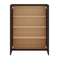 J&K Java Coffee S1 Wall Glass Cabinet - 33" W x 42" H (No Glass Insert)