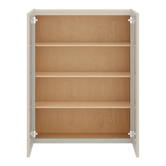 J&K Pebble B6 Wall Glass Cabinet - 33" W x 42" H (No Glass Insert)