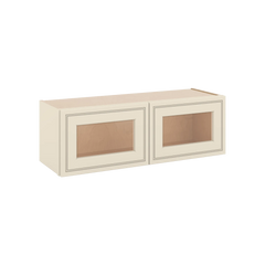 J&K Pearl Glazed H9 Wall Glass Cabinet - 36" W x 12" H (No Glass Insert)