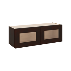 J&K Java Coffee S1 Wall Glass Cabinet - 36" W x 12" H (No Glass Insert)