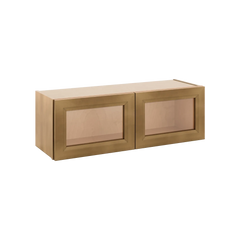 J&K Butterscotch B8 Wall Glass Cabinet - 36" W x 12" H (No Glass Insert)