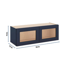 J&K Naval B7 Wall Glass Cabinet - 36" W x 12" H (No Glass Insert)