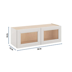 J&K Pure B5 Wall Glass Cabinet - 36" W x 12" H (No Glass Insert)