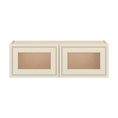 J&K Pearl Glazed H9 Wall Glass Cabinet - 36" W x 12" H (No Glass Insert)