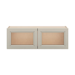 J&K Pebble B6 Wall Glass Cabinet - 36" W x 12" H (No Glass Insert)