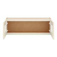 J&K Pearl Glazed H9 Wall Glass Cabinet - 36" W x 12" H (No Glass Insert)