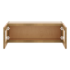 J&K Butterscotch B8 Wall Glass Cabinet - 36" W x 12" H (No Glass Insert)