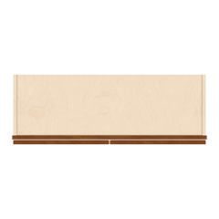 J&K Mocha Glazed K10 Wall Glass Cabinet - 36" W x 12" H (No Glass Insert)