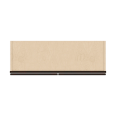 J&K Espresso K8 Wall Glass Cabinet - 36" W x 12" H (No Glass Insert)