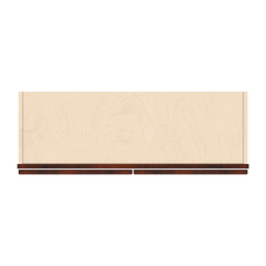 J&K Mahogany J5 Wall Glass Cabinet - 36" W x 12" H (No Glass Insert)