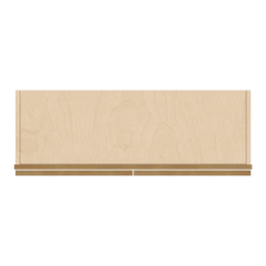 J&K Butterscotch B8 Wall Glass Cabinet - 36" W x 12" H (No Glass Insert)