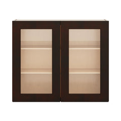 J&K Java Coffee S1 Wall Glass Cabinet - 36" W x 30" H (No Glass Insert)
