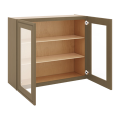 J&K Hazel H8 Wall Glass Cabinet - 36" W x 30" H (No Glass Insert)